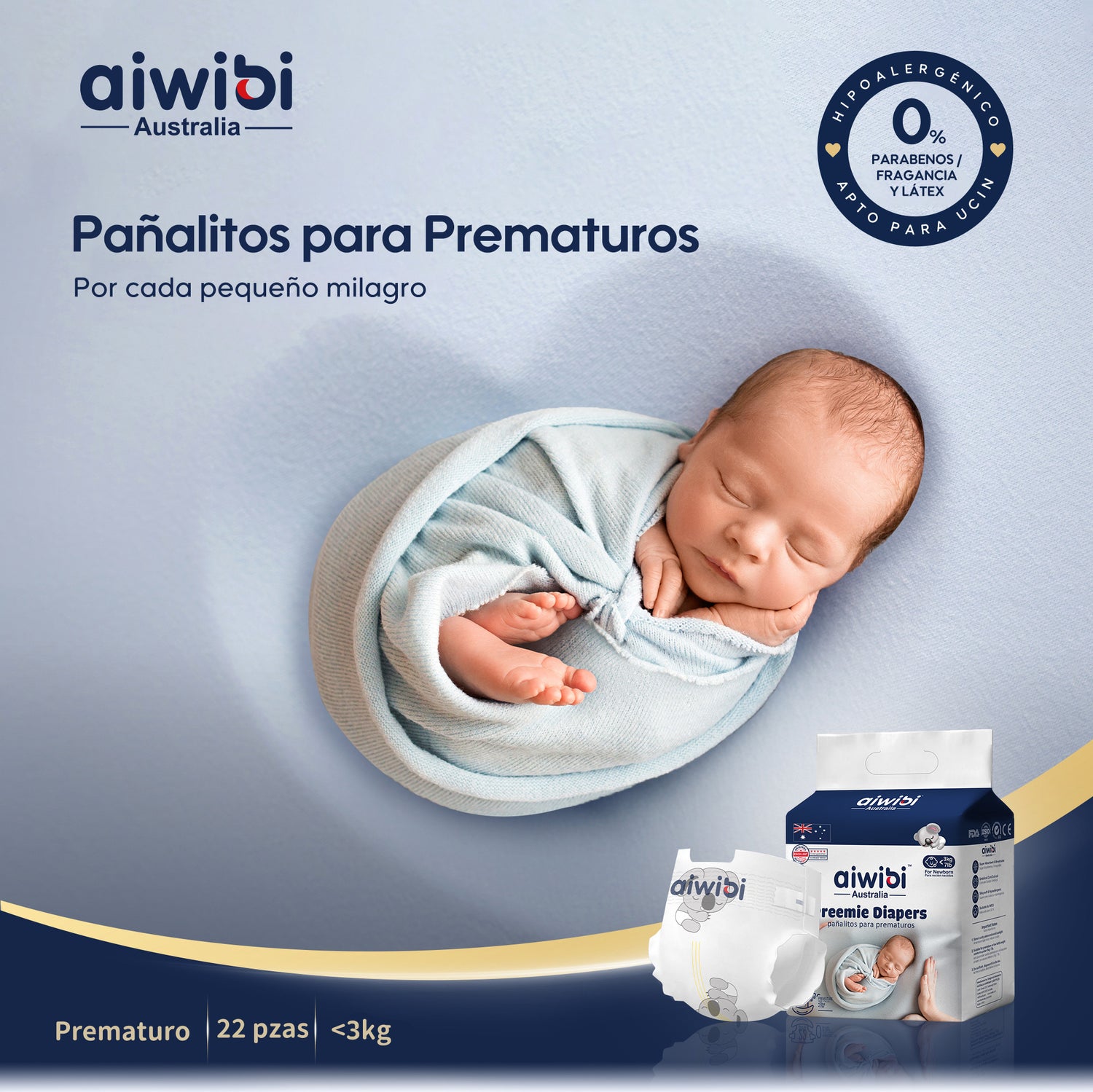 Pañalitos para bebés prematuros