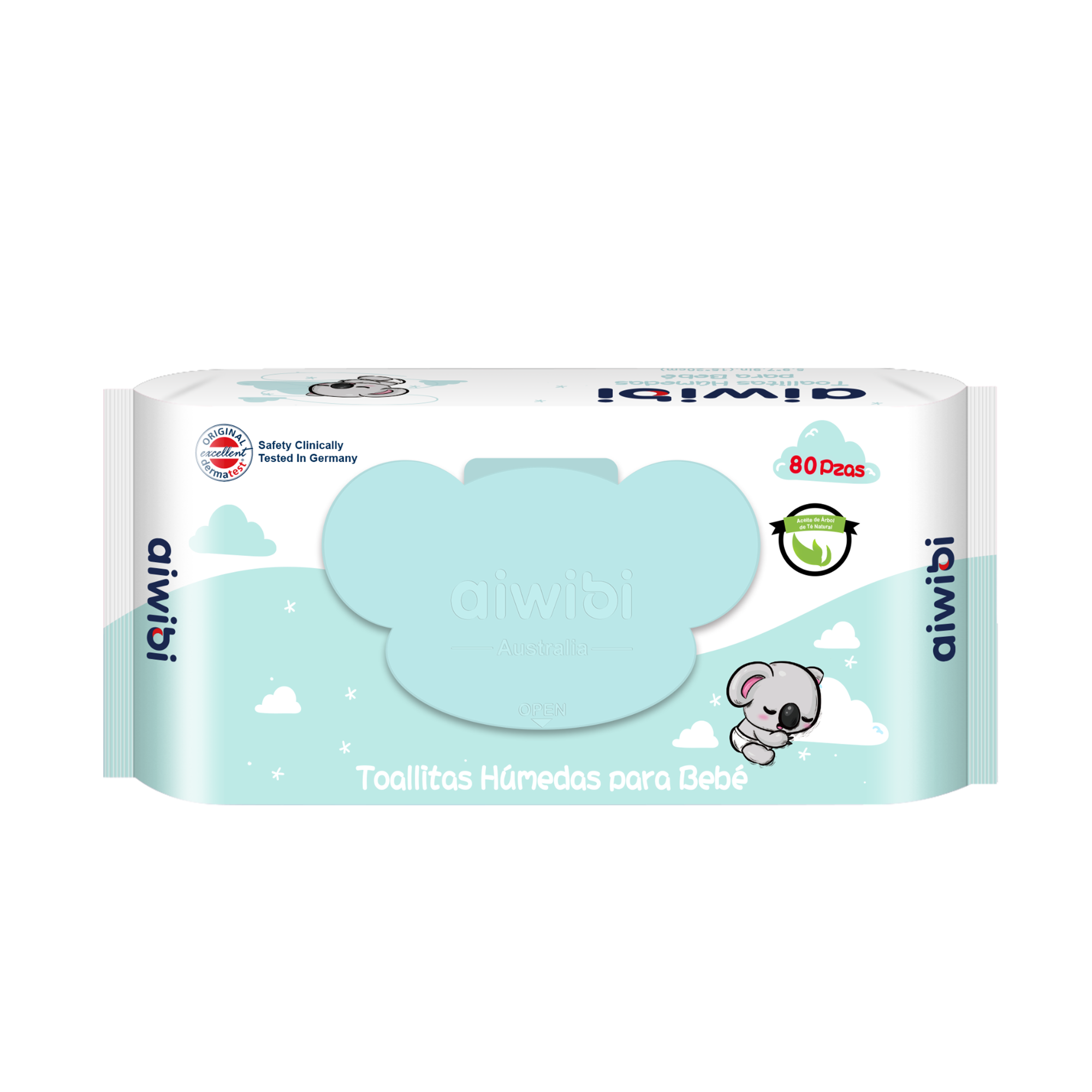 Toallitas Húmedas para Bebé 80 Unidades (Té Verde)